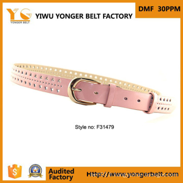 Pink Fashion Skinny Hollow Belle Ceinture Élastique Décorative Spéciale pour la Robe